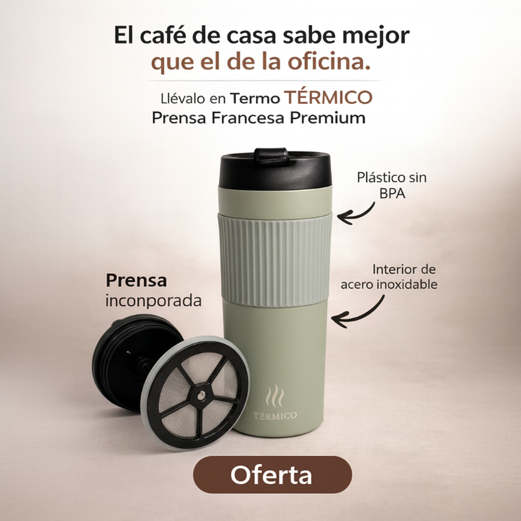 2 en 1 - Termo Y Prensa Francesa
