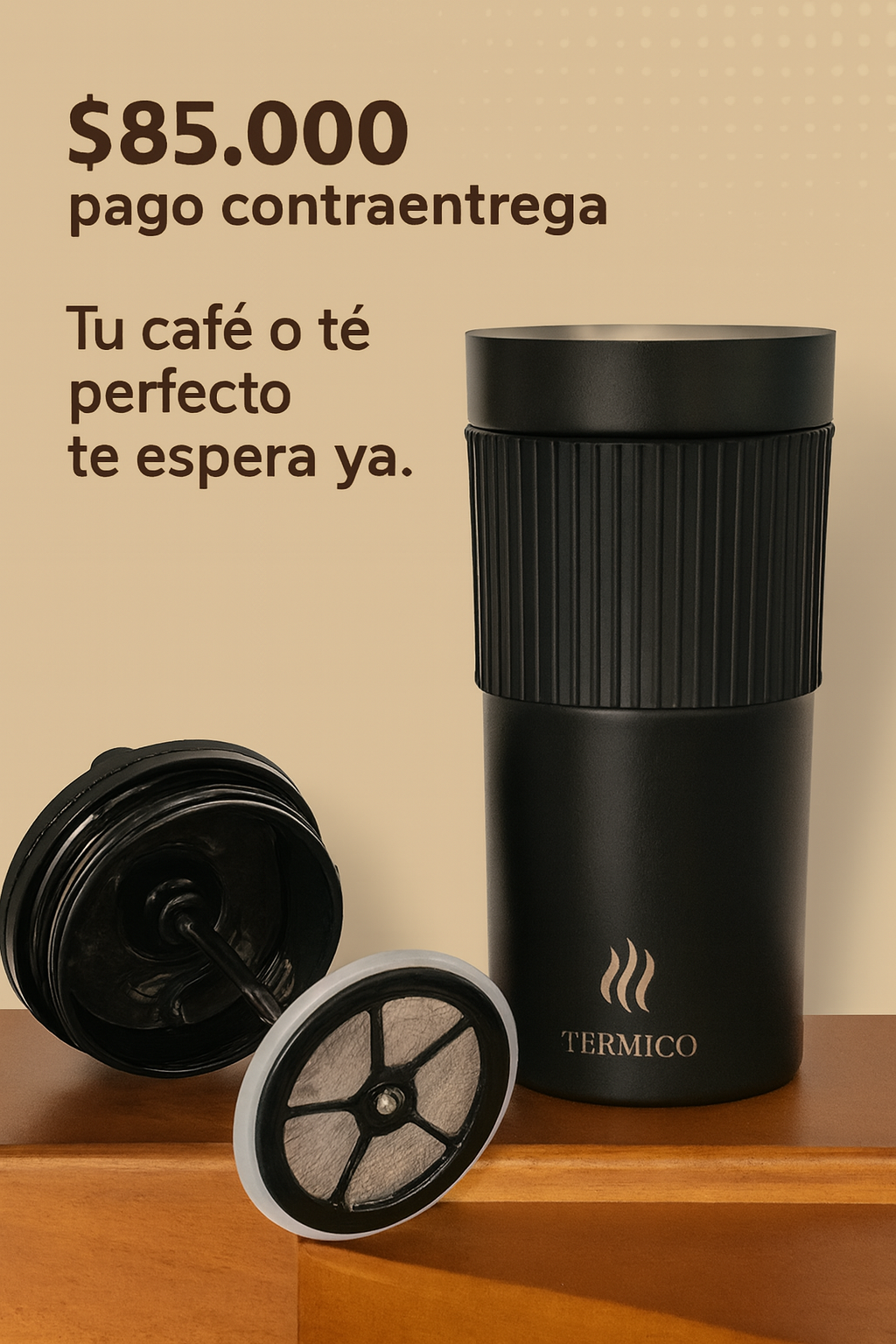 2 en 1 - Termo Y Prensa Francesa