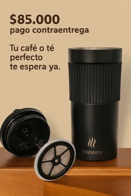 2 en 1 - Termo Y Prensa Francesa